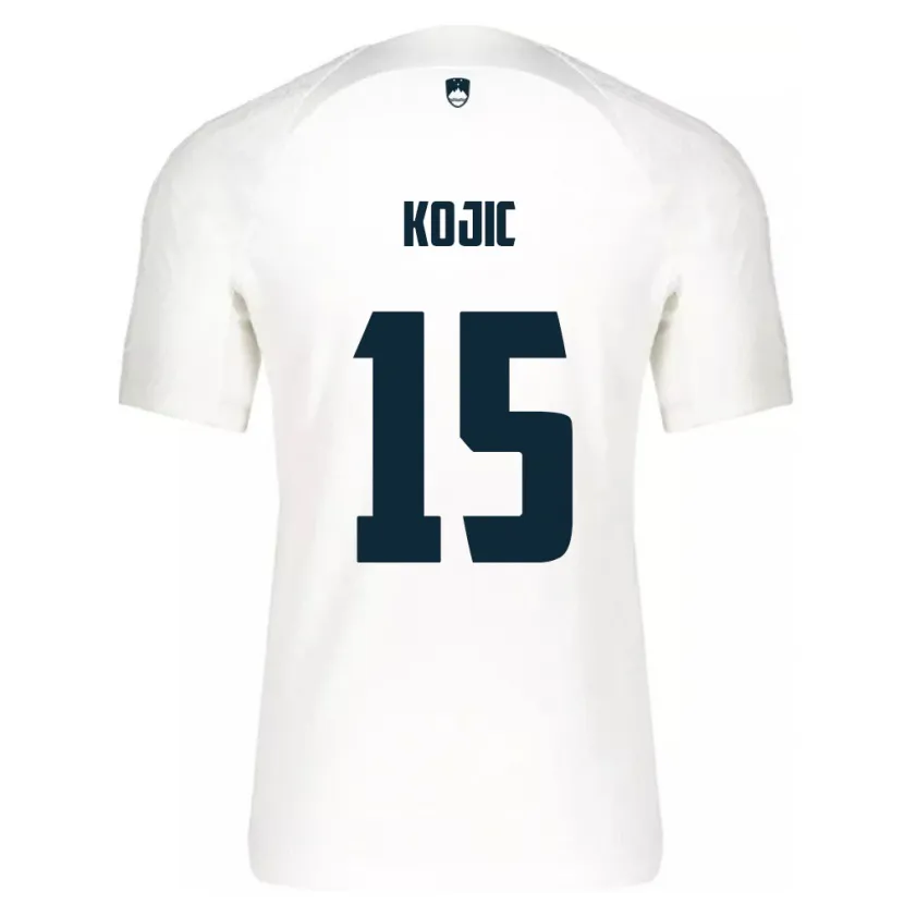 DanxenキッズスロベニアDino Kojic#15白ホームシャツ24-26ジャージーユニフォーム