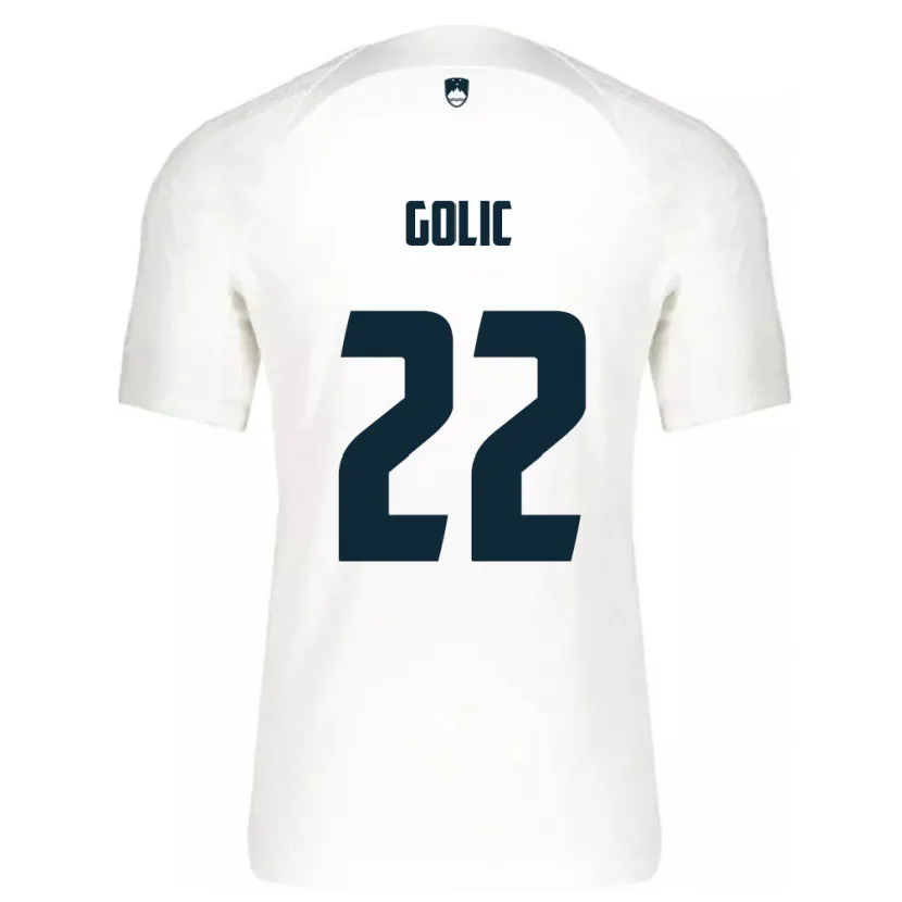 DanxenキッズスロベニアTilen Golic#22白ホームシャツ24-26ジャージーユニフォーム