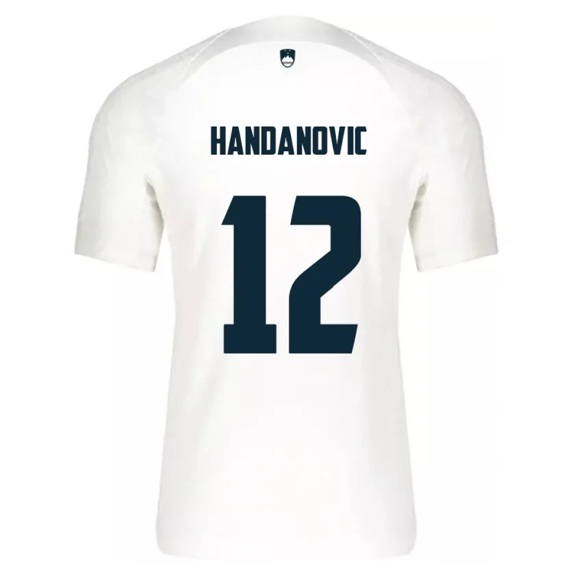 DanxenキッズスロベニアTanej Handanovic#12白ホームシャツ24-26ジャージーユニフォーム