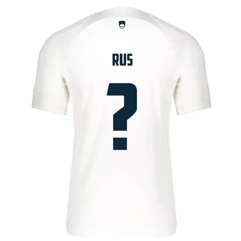 DanxenキッズスロベニアLuka Rus#0白ホームシャツ24-26ジャージーユニフォーム