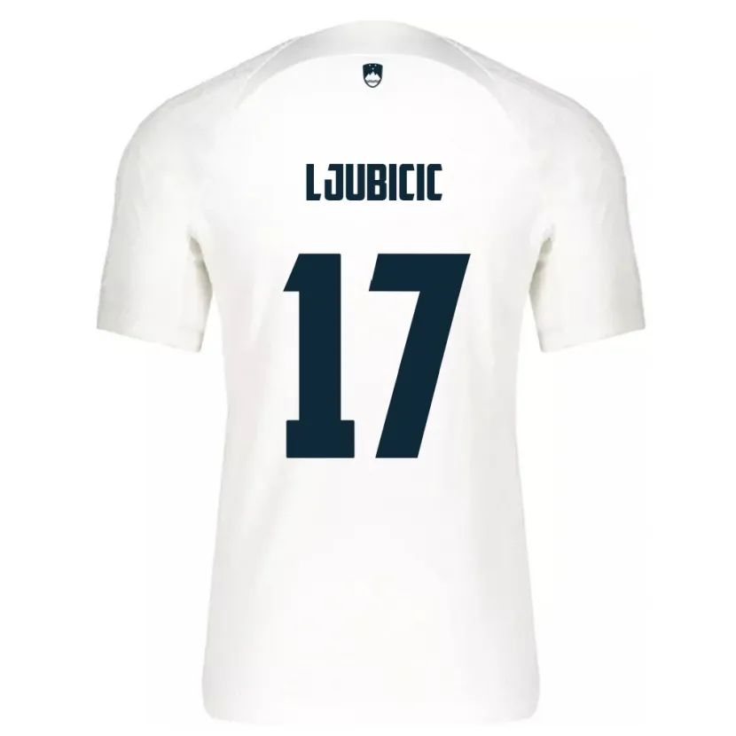 DanxenキッズスロベニアEgon Ljubicic#17白ホームシャツ24-26ジャージーユニフォーム