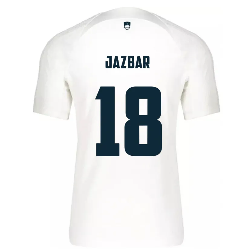DanxenキッズスロベニアChris Jazbar#18白ホームシャツ24-26ジャージーユニフォーム