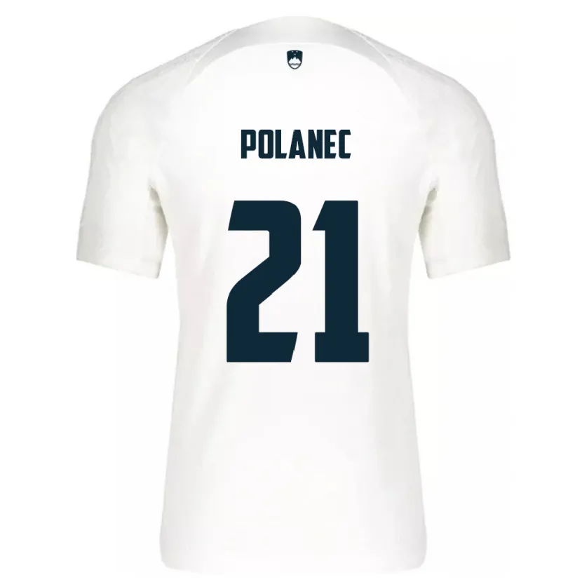 DanxenキッズスロベニアGaj Polanec#21白ホームシャツ24-26ジャージーユニフォーム