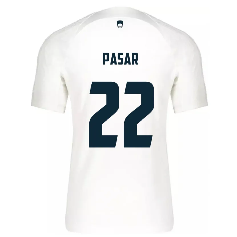 DanxenキッズスロベニアMelania Pasar#22白ホームシャツ24-26ジャージーユニフォーム