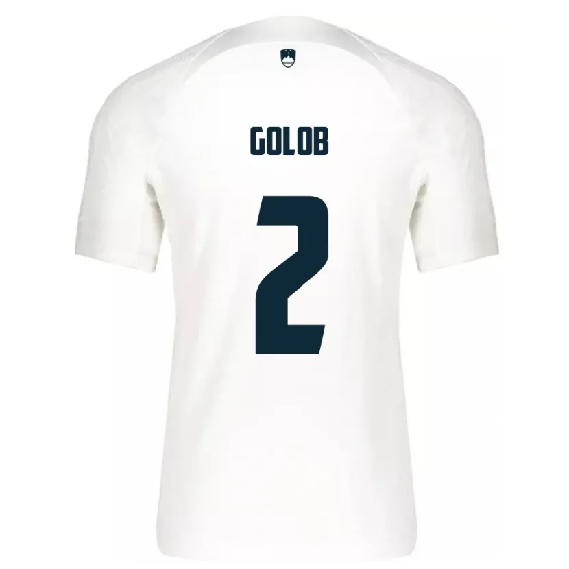DanxenキッズスロベニアLana Golob#2白ホームシャツ24-26ジャージーユニフォーム