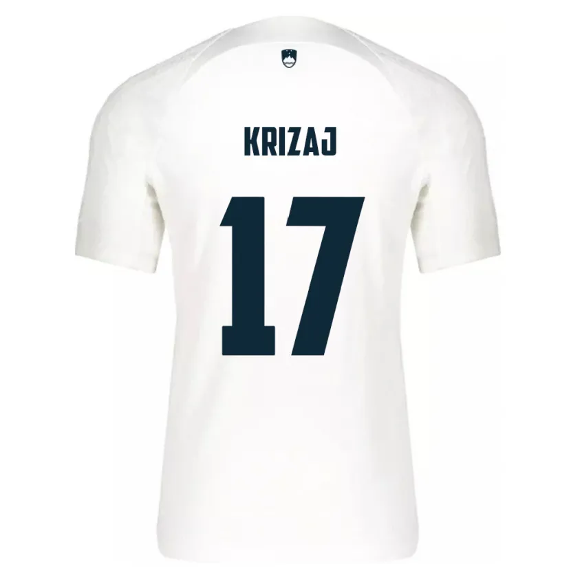 DanxenキッズスロベニアIzabela Križaj#17白ホームシャツ24-26ジャージーユニフォーム