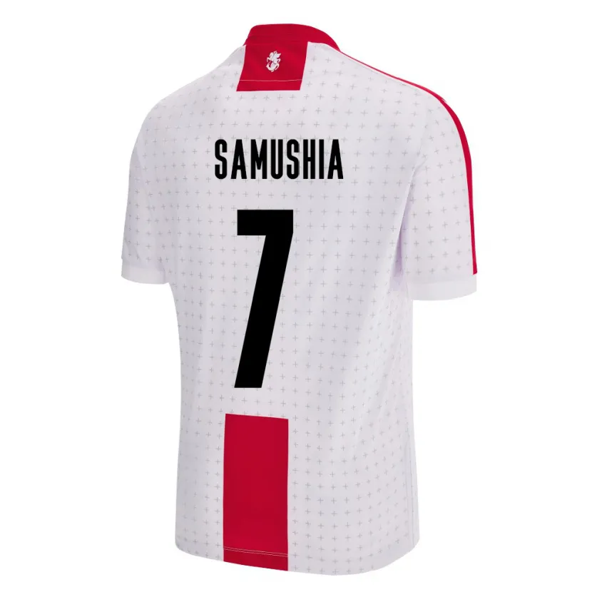 DanxenキッズジョージアSaba Samushia#7白ホームシャツ24-26ジャージーユニフォーム