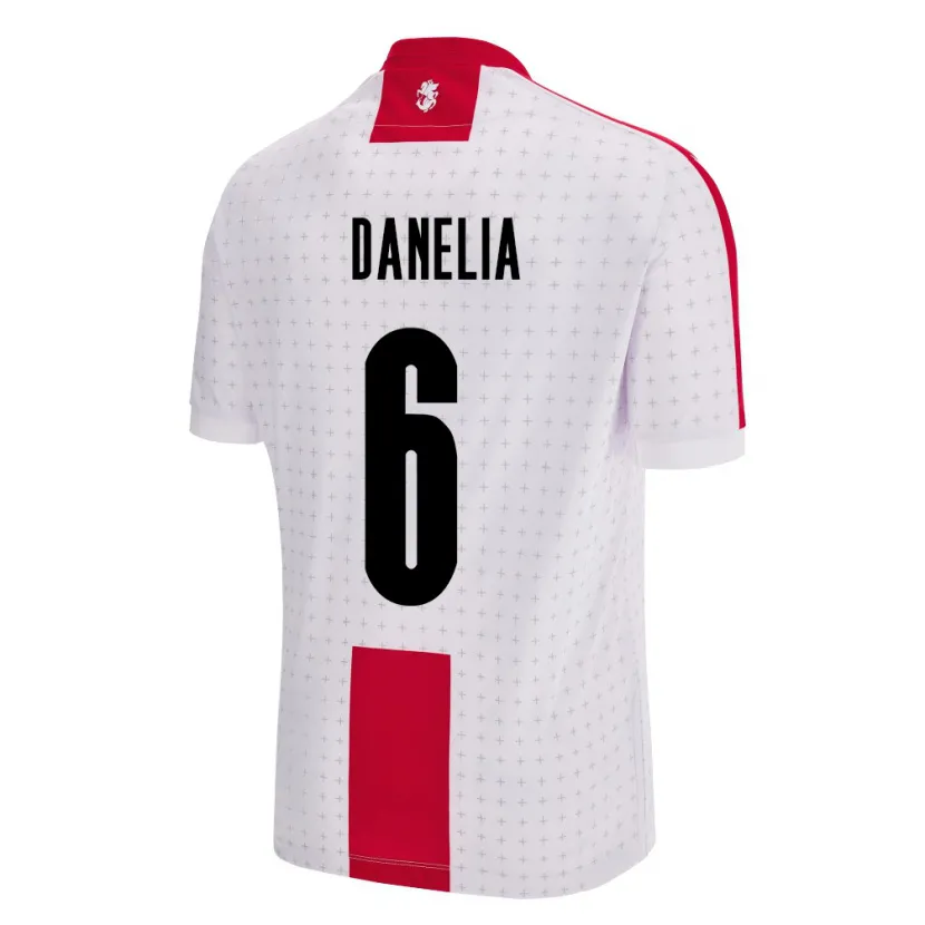 DanxenキッズジョージアNatia Danelia#6白ホームシャツ24-26ジャージーユニフォーム
