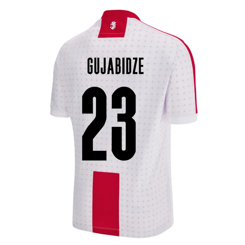 DanxenキッズジョージアNino Gujabidze#23白ホームシャツ24-26ジャージーユニフォーム