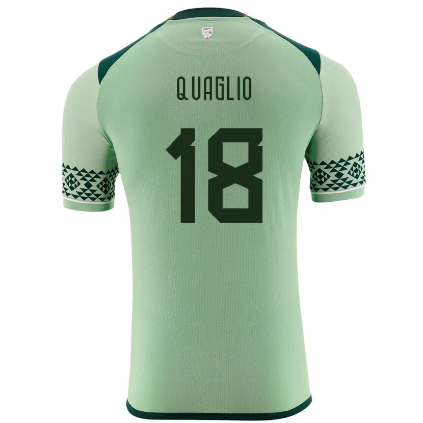 DanxenキッズボリビアFabricio Quaglio#18ライトグリーンホームシャツ24-26ジャージーユニフォーム