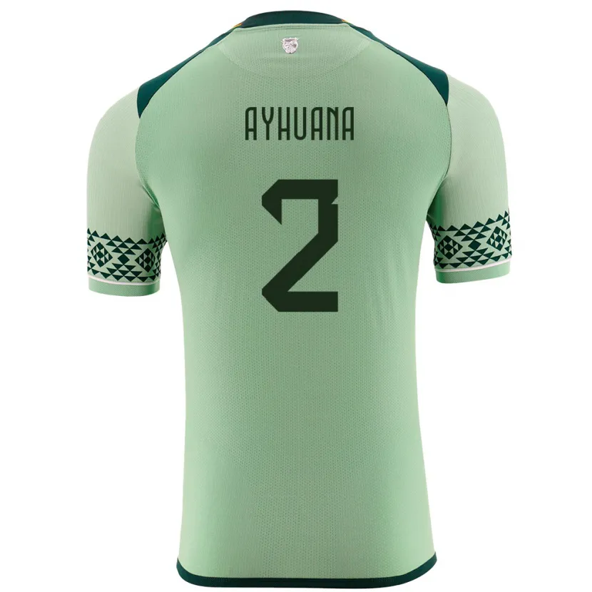 DanxenキッズボリビアAnderson Ayhuana#2ライトグリーンホームシャツ24-26ジャージーユニフォーム