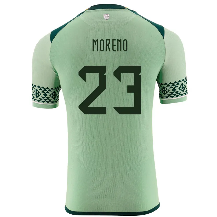 DanxenキッズボリビアLeonel Moreno#23ライトグリーンホームシャツ24-26ジャージーユニフォーム
