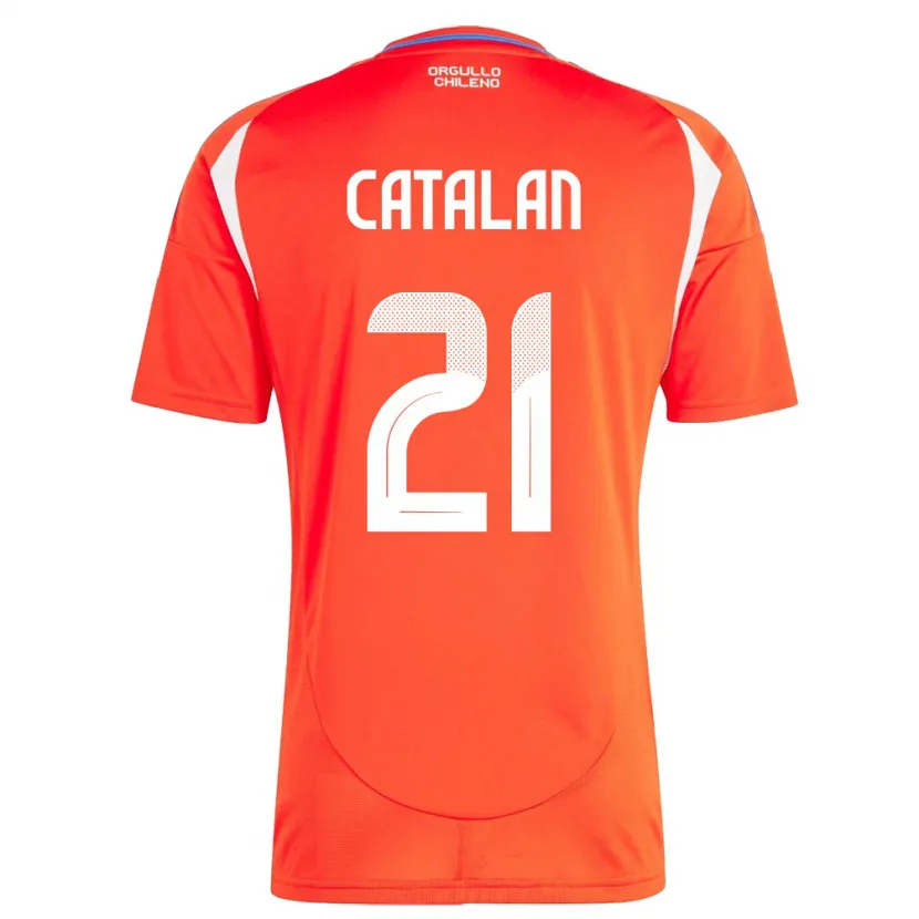 DanxenキッズチリMatías Catalán#21赤ホームシャツ24-26ジャージーユニフォーム