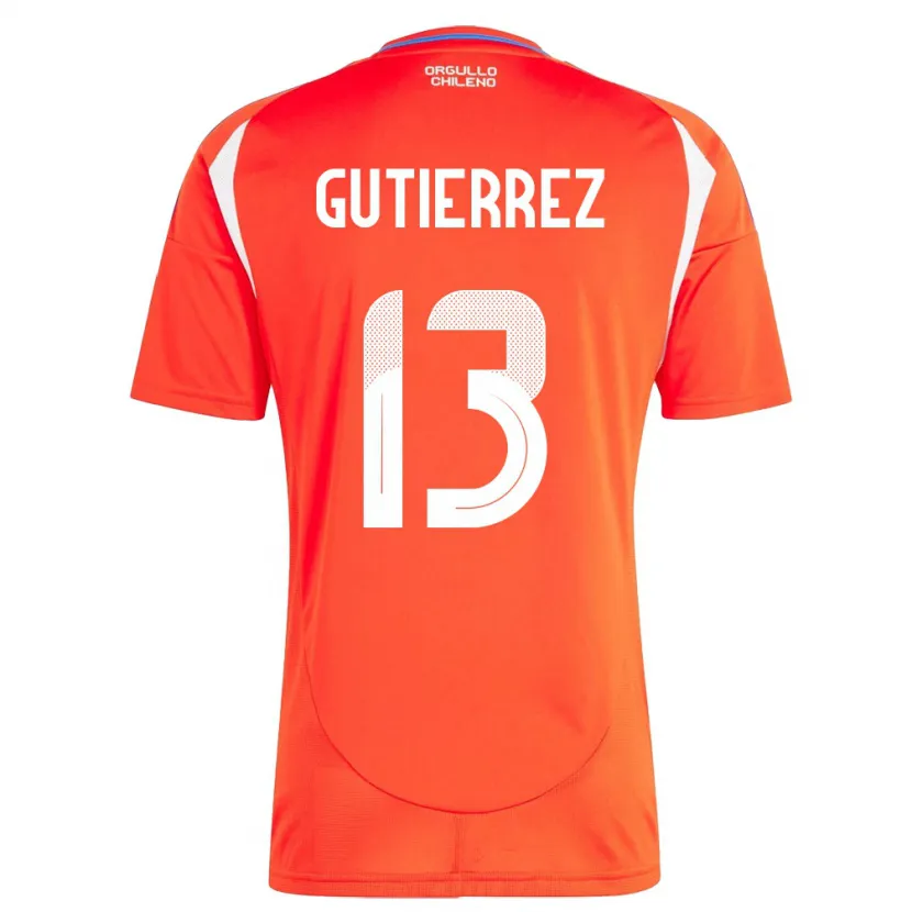 DanxenキッズチリDaniel Gutiérrez#13赤ホームシャツ24-26ジャージーユニフォーム