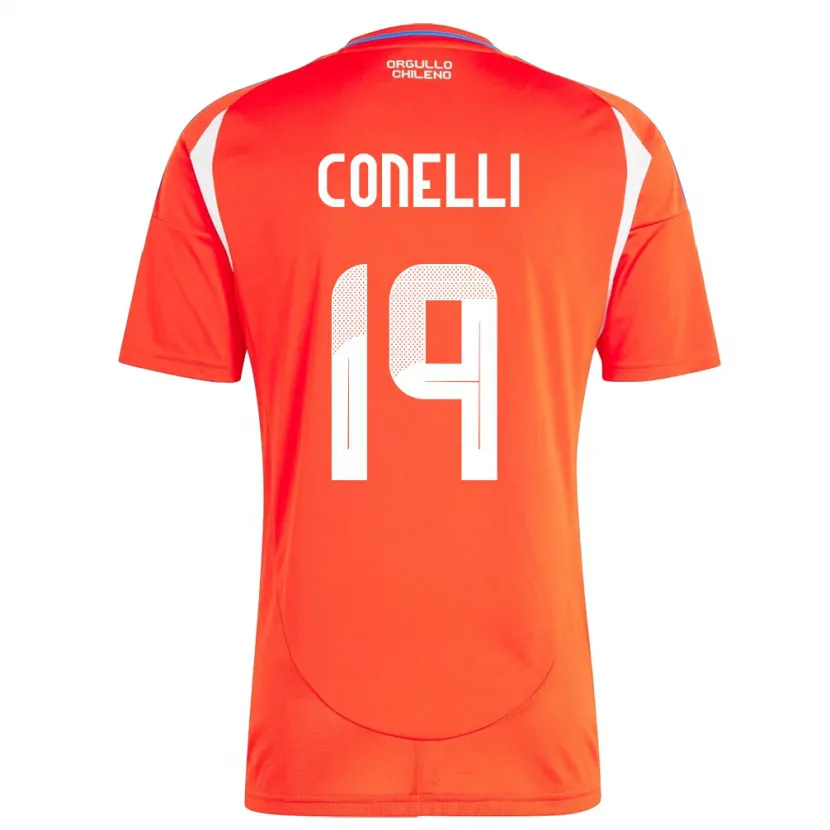 DanxenキッズチリVicente Conelli#19赤ホームシャツ24-26ジャージーユニフォーム