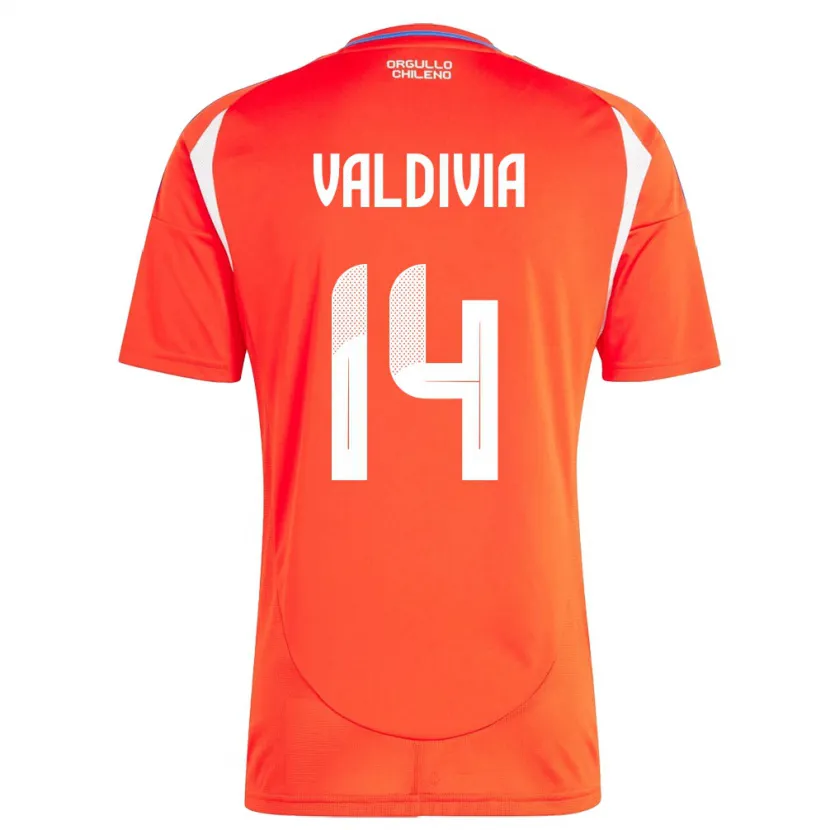 DanxenキッズチリFelipe Valdivia#14赤ホームシャツ24-26ジャージーユニフォーム