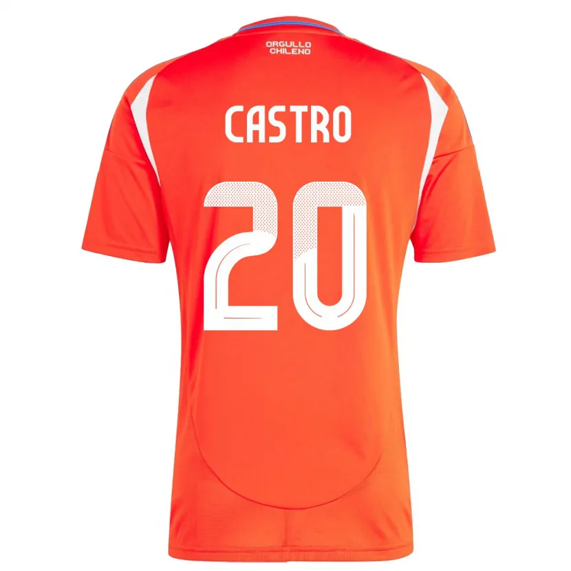 DanxenキッズチリBenjamín Castro#20赤ホームシャツ24-26ジャージーユニフォーム
