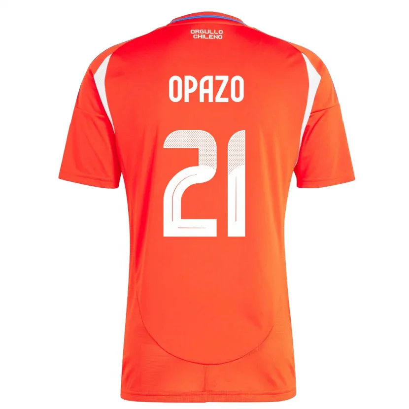 DanxenキッズチリDiego Opazo#21赤ホームシャツ24-26ジャージーユニフォーム