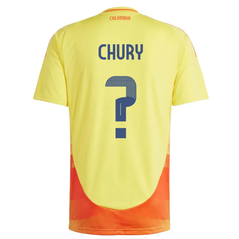 DanxenキッズコロンビアBrandon Chury#0黄ホームシャツ24-26ジャージーユニフォーム