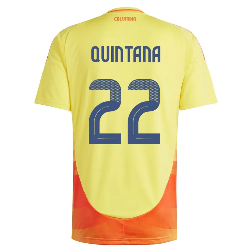 DanxenキッズコロンビアBreiner Quintana#22黄ホームシャツ24-26ジャージーユニフォーム