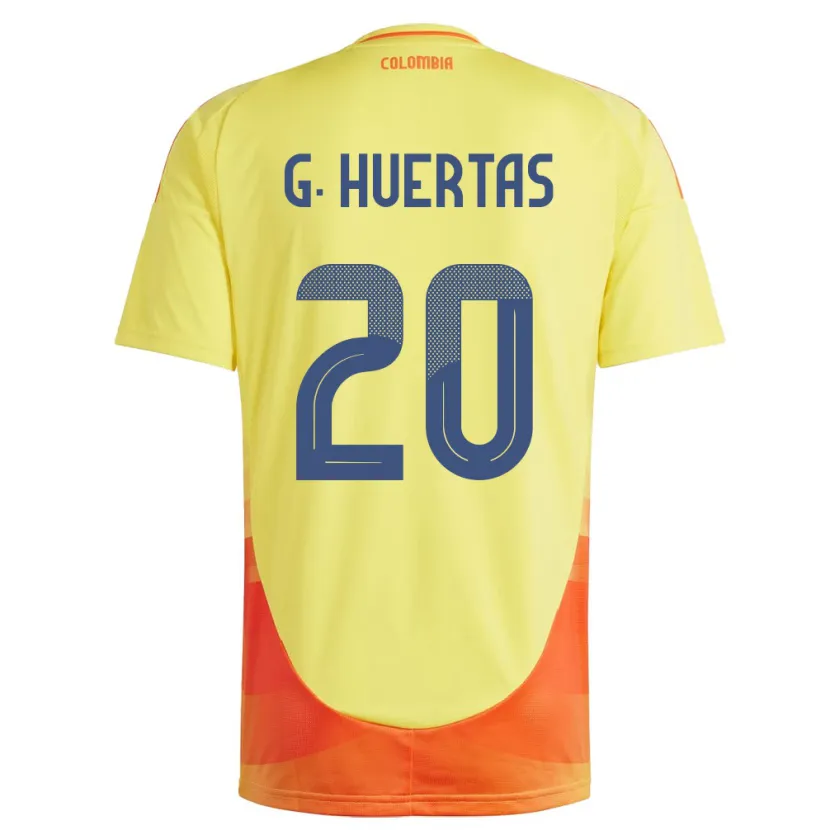 DanxenキッズコロンビアGabriela Huertas#20黄ホームシャツ24-26ジャージーユニフォーム