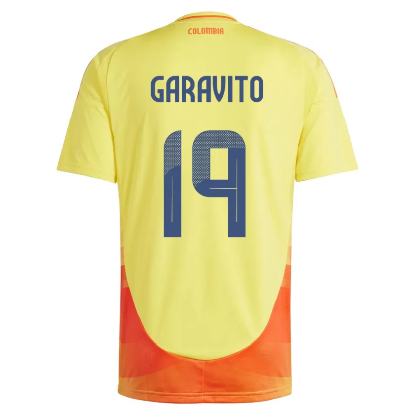 DanxenキッズコロンビアLaura Garavito#19黄ホームシャツ24-26ジャージーユニフォーム