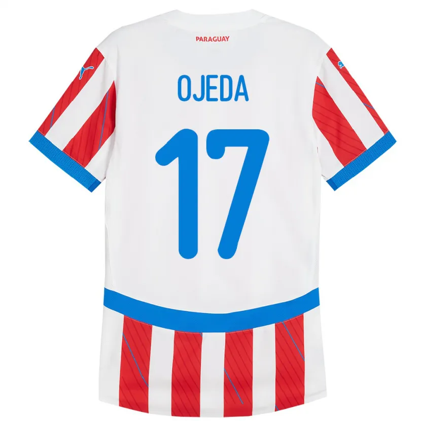 DanxenキッズパラグアイDeisy Ojeda#17赤、白ホームシャツ24-26ジャージーユニフォーム