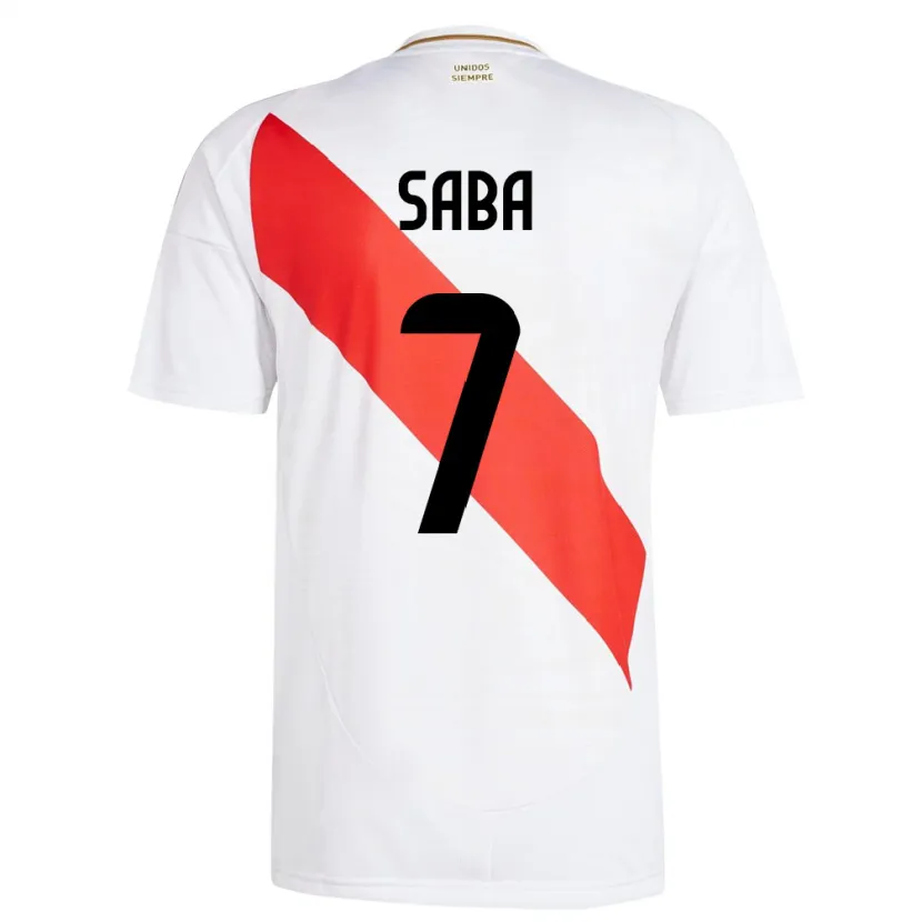 DanxenキッズペルーEmilio Saba#7白ホームシャツ24-26ジャージーユニフォーム