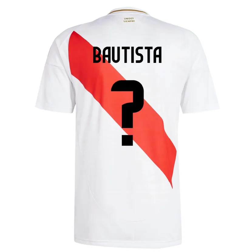 DanxenキッズペルーCésar Bautista#0白ホームシャツ24-26ジャージーユニフォーム