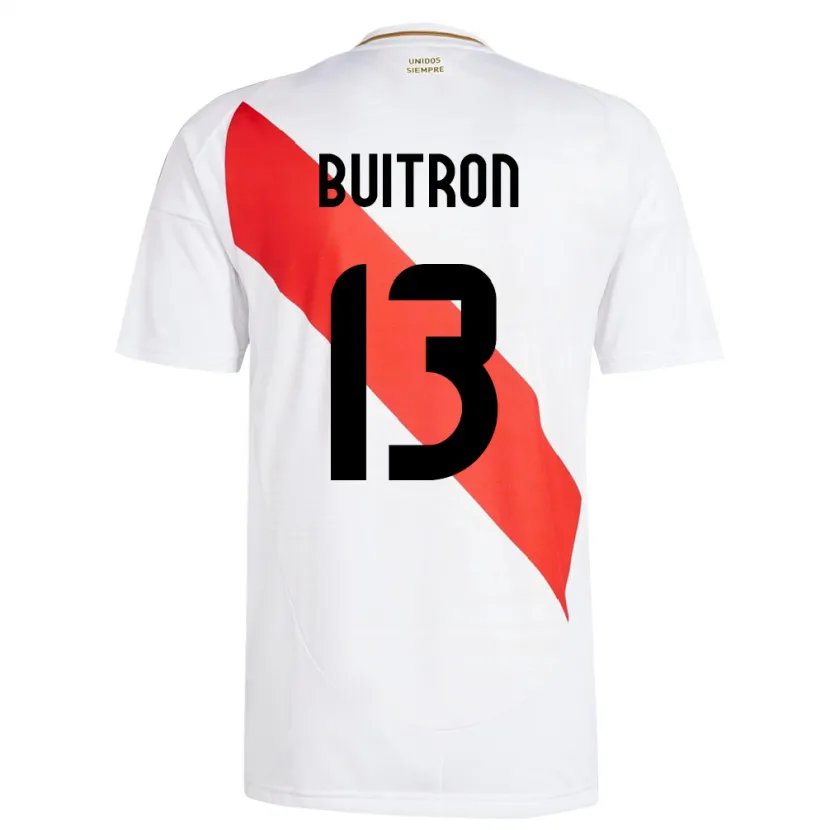 DanxenキッズペルーAlison Buitrón#13白ホームシャツ24-26ジャージーユニフォーム