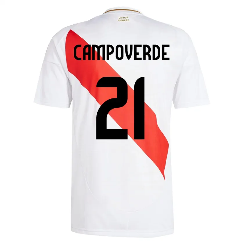 DanxenキッズペルーLuz Campoverde#21白ホームシャツ24-26ジャージーユニフォーム