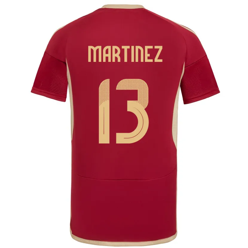 DanxenキッズベネズエラJosé Martínez#13ブルゴーニュホームシャツ24-26ジャージーユニフォーム