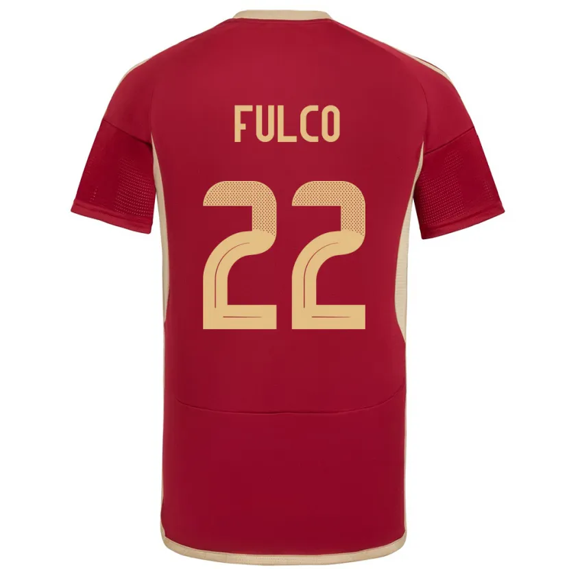 DanxenキッズベネズエラPedro Fulco#22ブルゴーニュホームシャツ24-26ジャージーユニフォーム