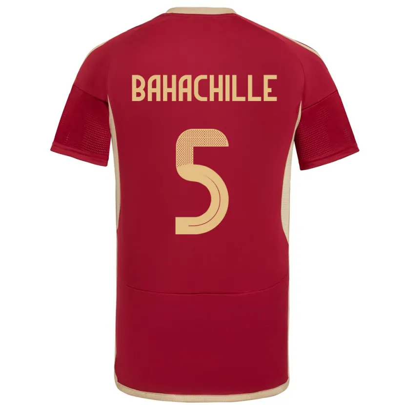 DanxenキッズベネズエラAbraham Bahachille#5ブルゴーニュホームシャツ24-26ジャージーユニフォーム
