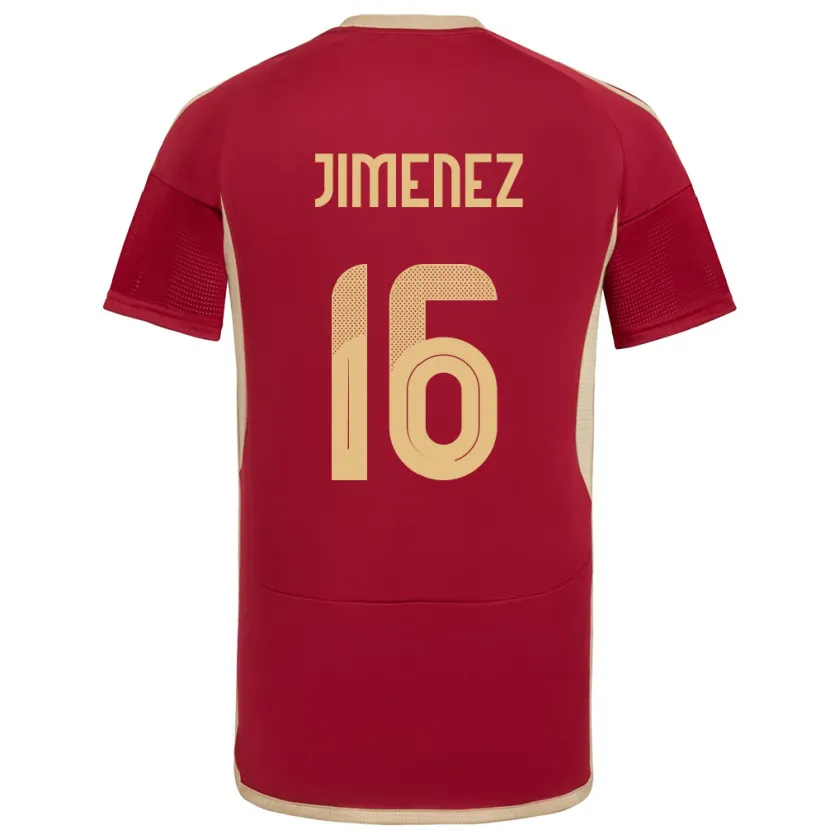 DanxenキッズベネズエラNéstor Jiménez#16ブルゴーニュホームシャツ24-26ジャージーユニフォーム
