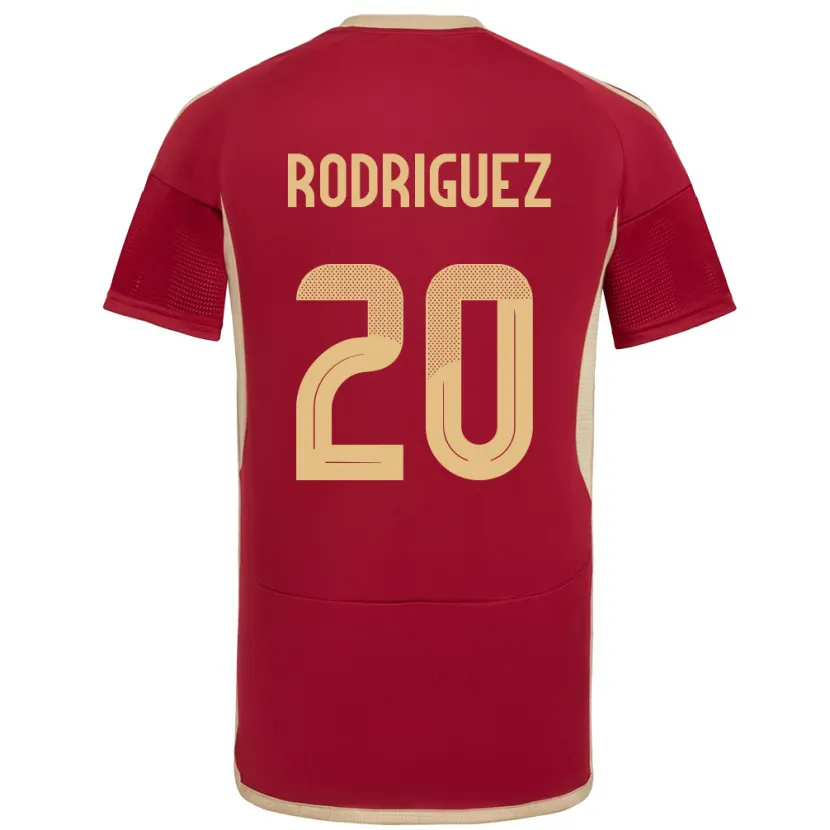DanxenキッズベネズエラDayana Rodríguez#20ブルゴーニュホームシャツ24-26ジャージーユニフォーム