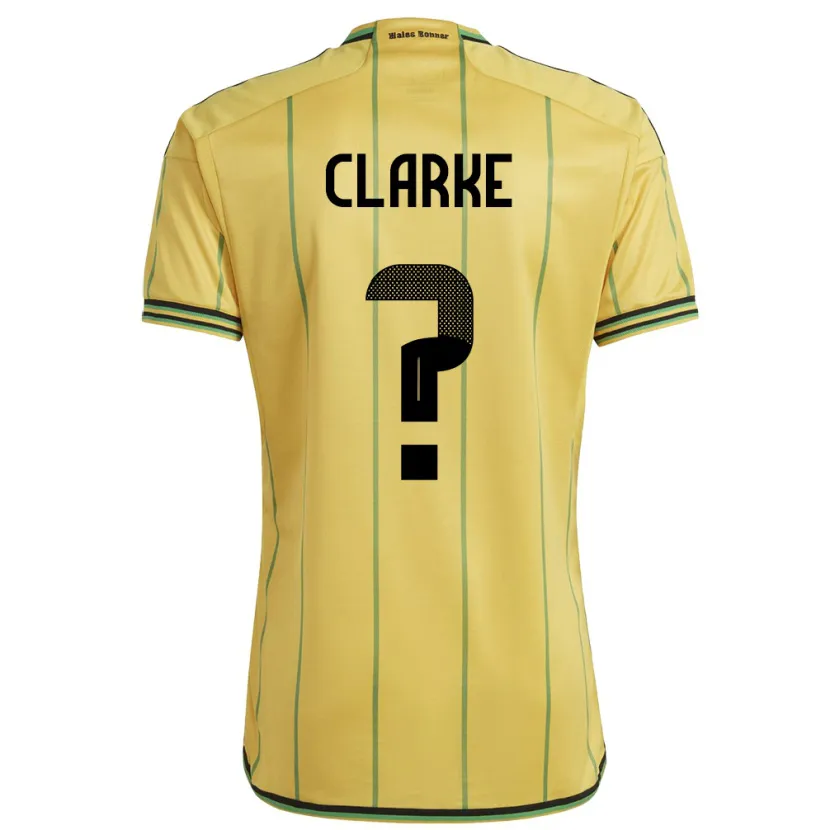 DanxenキッズジャマイカSydoney Clarke#0黄ホームシャツ24-26ジャージーユニフォーム