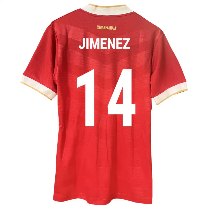 DanxenキッズパナマJuan Jiménez#14赤ホームシャツ24-26ジャージーユニフォーム