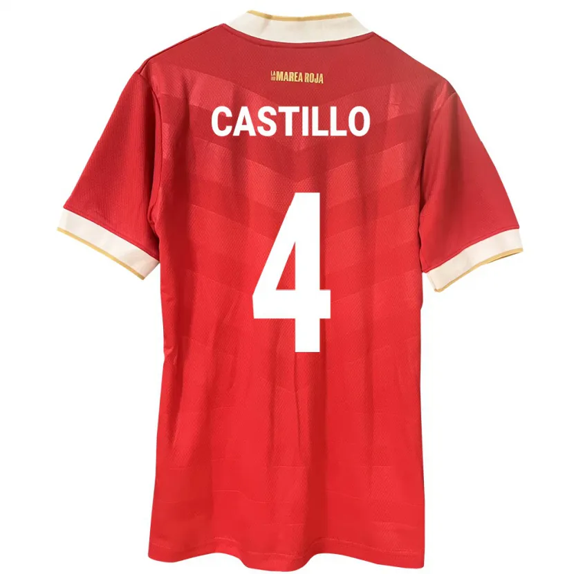 DanxenキッズパナマKatherine Castillo#4赤ホームシャツ24-26ジャージーユニフォーム