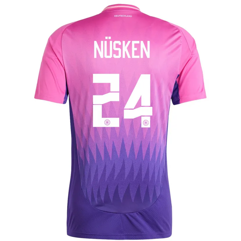 Danxenキッズドイツシェーケ・ニュスケン#24ピンクパープルアウェイシャツ24-26ジャージーユニフォーム