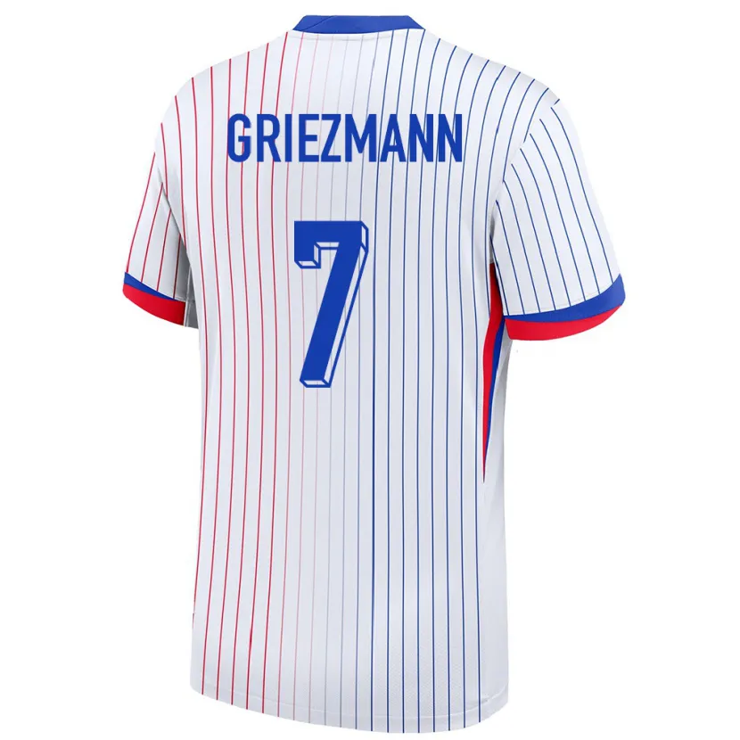 Danxenキッズフランスアントワーヌ・グリーズマン#7白アウェイシャツ24-26ジャージーユニフォーム