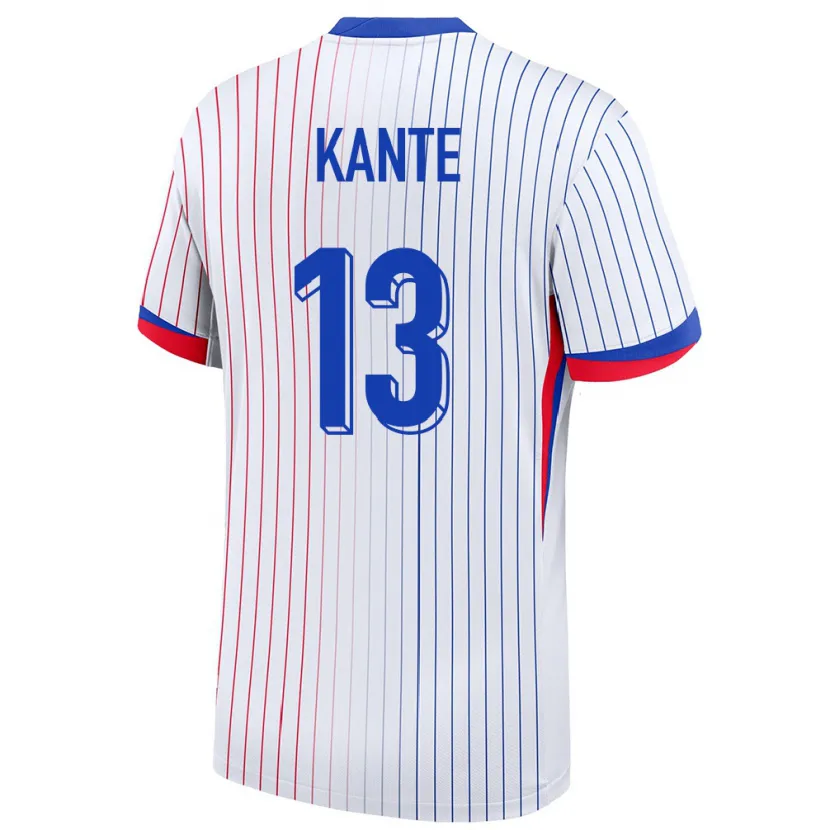 Danxenキッズフランスエンゴロ・カンテ#13白アウェイシャツ24-26ジャージーユニフォーム