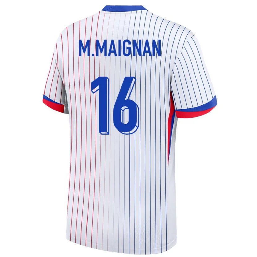 Danxenキッズフランスマイク・メニャン#16白アウェイシャツ24-26ジャージーユニフォーム