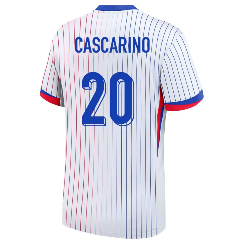 Danxenキッズフランスデルフィーヌ・カスカリーノ#20白アウェイシャツ24-26ジャージーユニフォーム