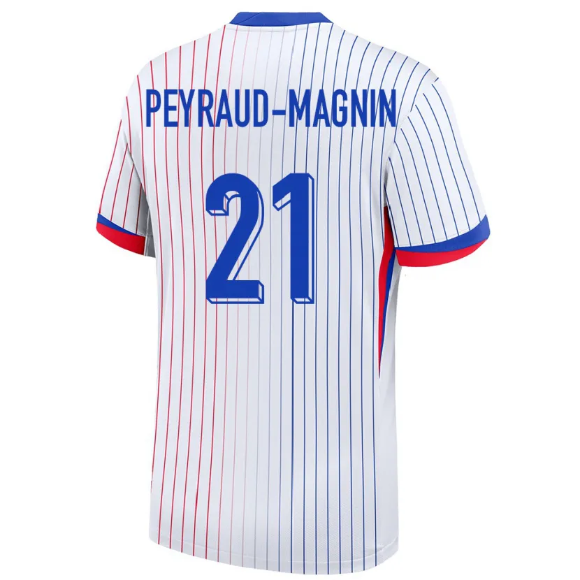 Danxenキッズフランスポーリーヌ・ペロー＝マニャン#21白アウェイシャツ24-26ジャージーユニフォーム