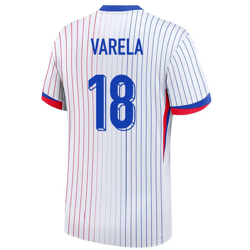 DanxenキッズフランスJordan Varela#18白アウェイシャツ24-26ジャージーユニフォーム