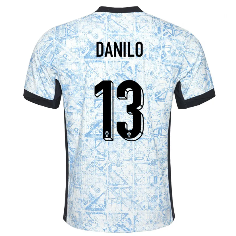 Danxenキッズポルトガルダニーロ・ルイス・エーリオ・ペレイラ#13クリームブルーアウェイシャツ24-26ジャージーユニフォーム