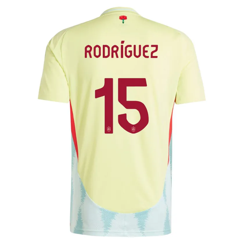DanxenキッズスペインDani Rodriguez#15黄アウェイシャツ24-26ジャージーユニフォーム