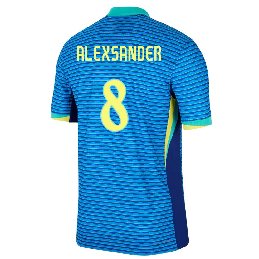 DanxenキッズブラジルAlexsander#8青アウェイシャツ24-26ジャージーユニフォーム