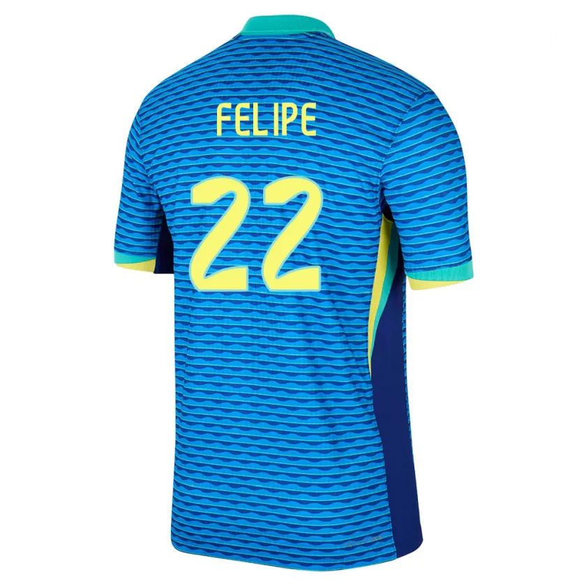 DanxenキッズブラジルCayo Felipe#22青アウェイシャツ24-26ジャージーユニフォーム